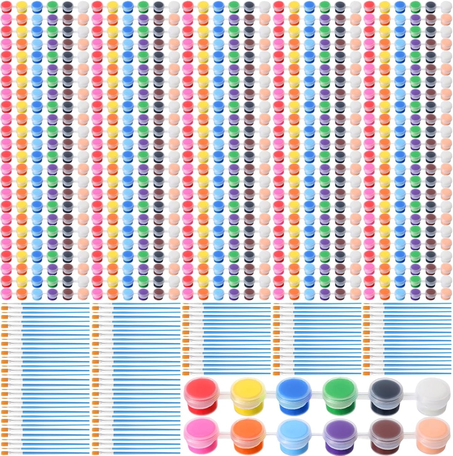 Qilery Mini Acrylic Paint Set with 840 Pcs for Creative Arts