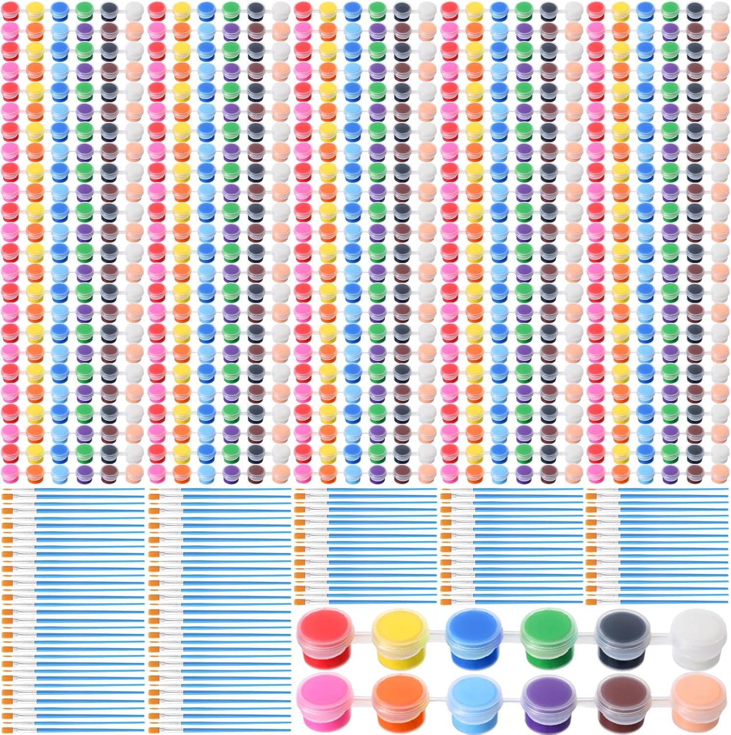 Qilery Mini Acrylic Paint Set with 840 Pcs for Creative Arts