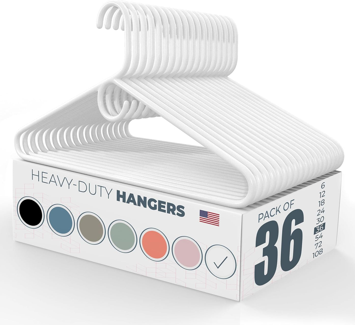 Heavy Duty Plastic Clothes Hangers for Closet Organization