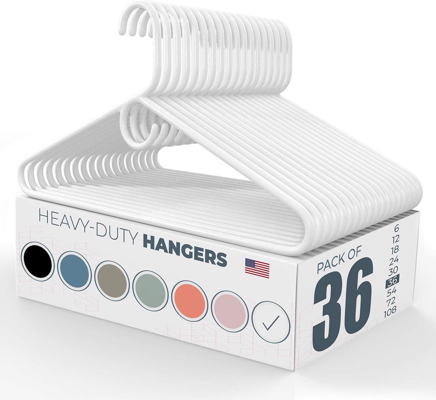 Heavy Duty Plastic Clothes Hangers for Closet Organization