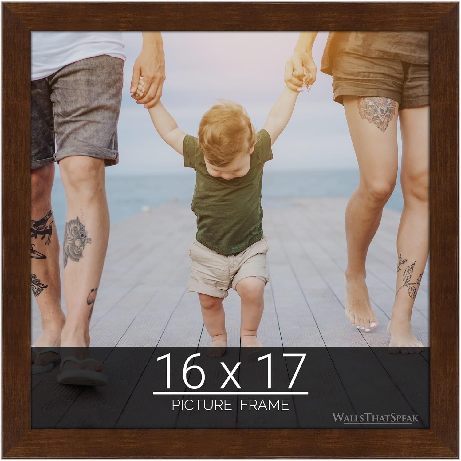 16x17 Mocha Walnut Picture Frame for Puzzles and Photos