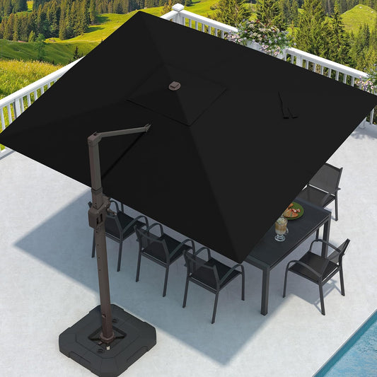 9ft X 12ft Cantilever Patio Umbrella for Deck and Garden Use