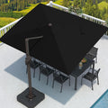9 ft x 12 ft Cantilever Patio Umbrella with Base Included - Black