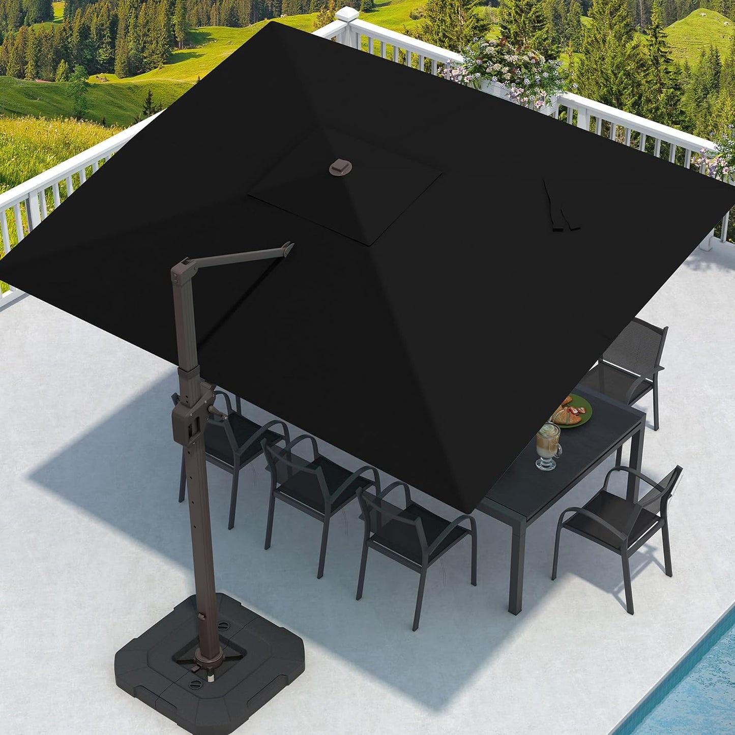 9ft X 12ft Cantilever Patio Umbrella for Outdoor Comfort