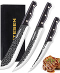 Professional Butcher Knife Set 3 - Hand Forged Meat Trio