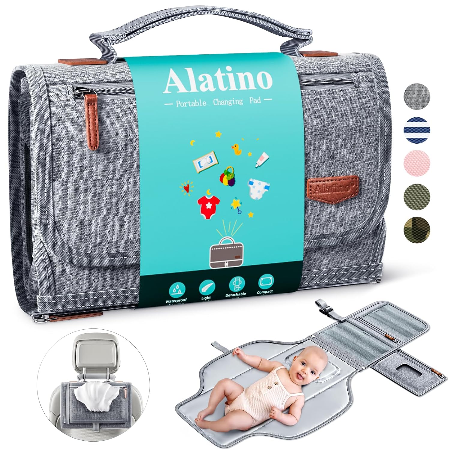 Detachable Travel Changing Pad for On-the-Go Diaper Changes