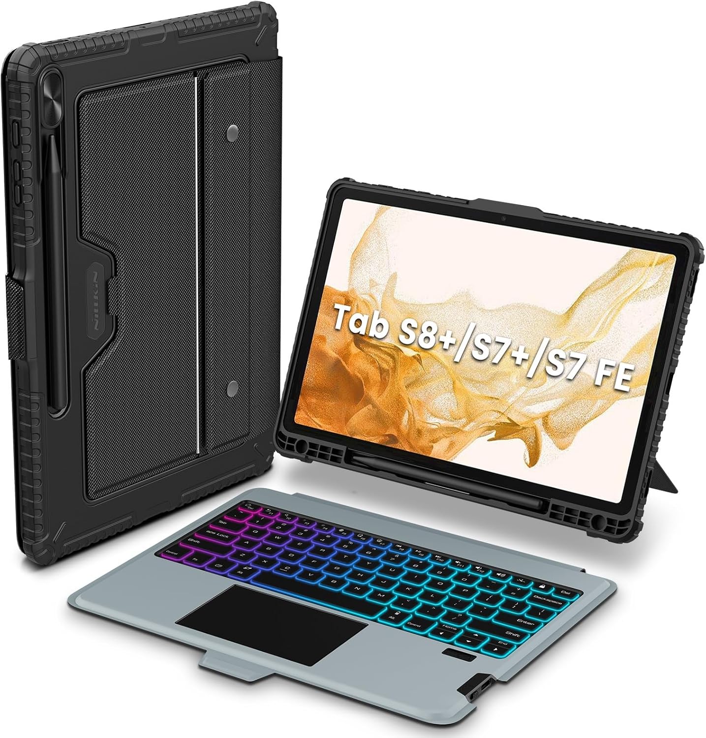Nillkin Galaxy Tab S8 Plus Backlit Detachable Keyboard Case