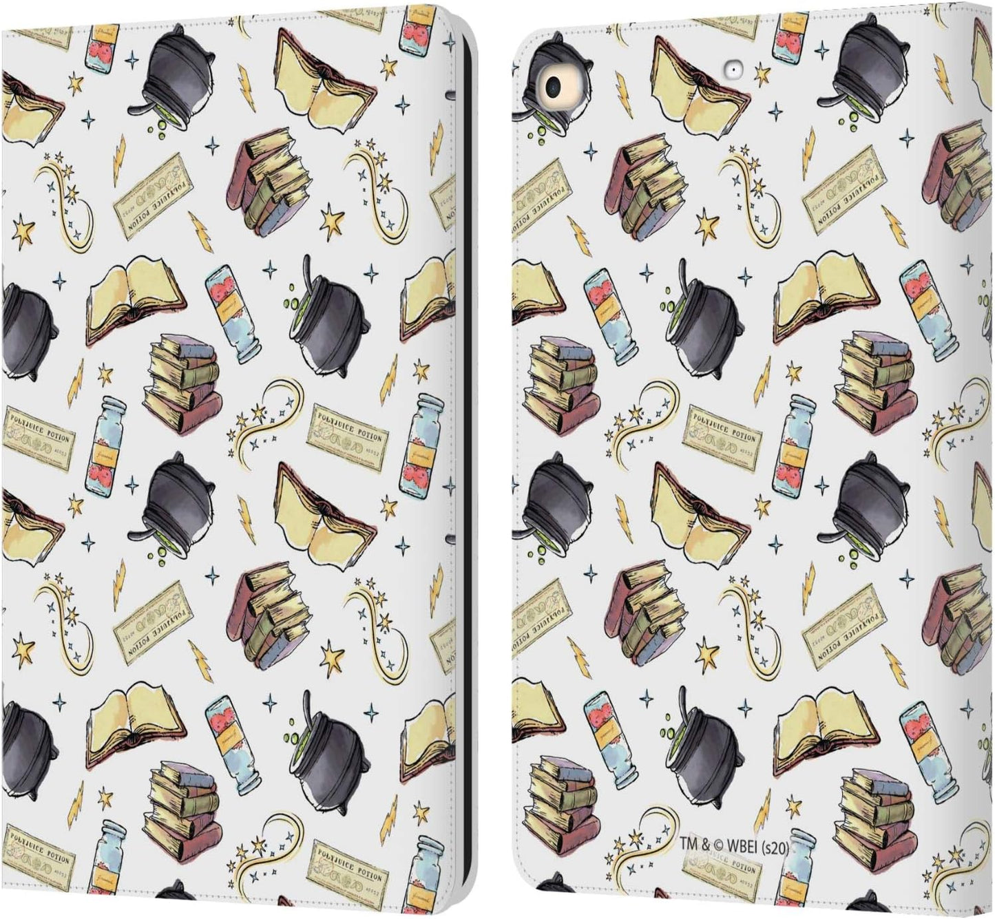 Harry Potter Hogwarts Pattern Leather Wallet Case for iPad 9.7