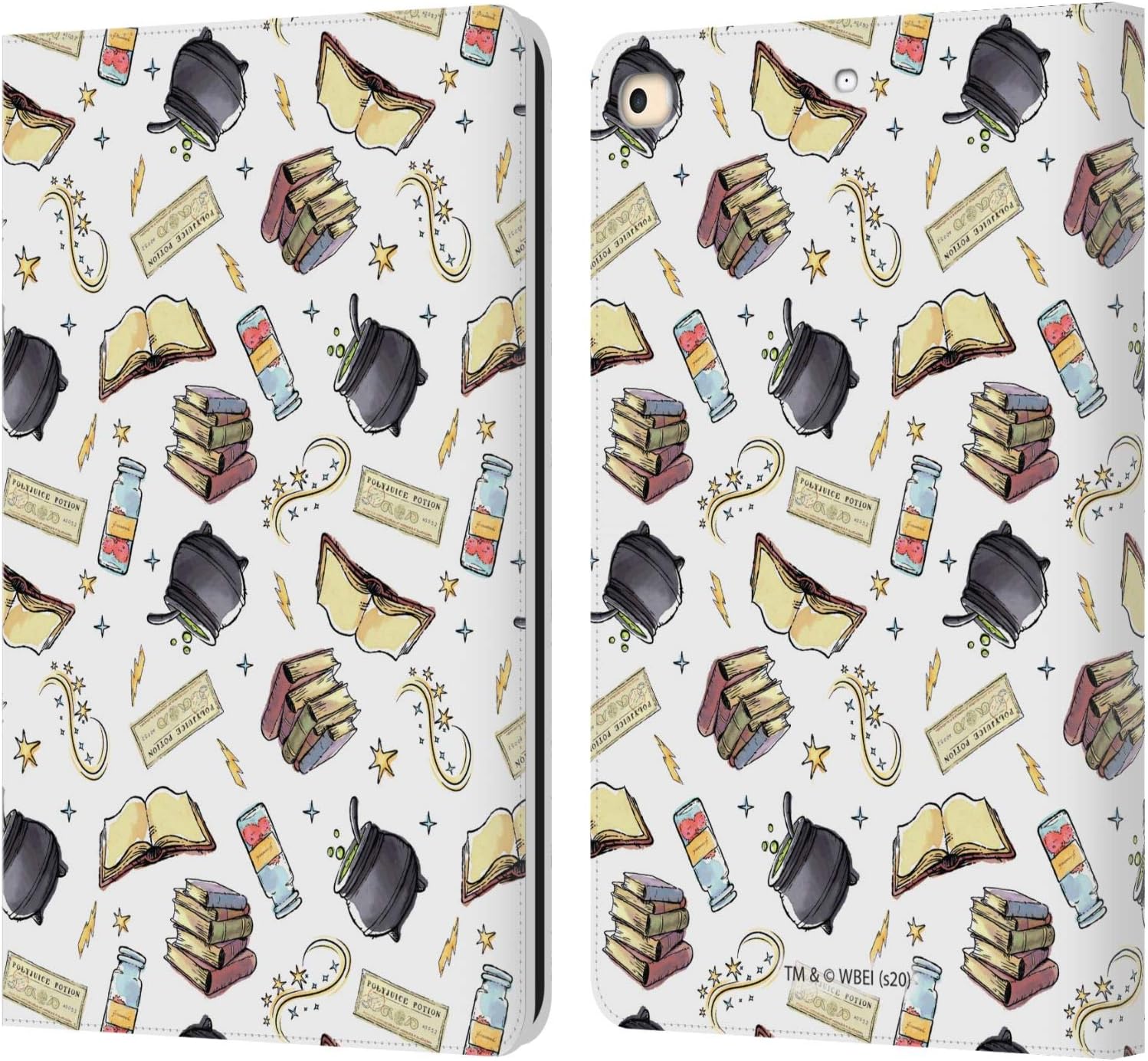 Harry Potter Hogwarts Pattern Leather Wallet Case for iPad 9.7