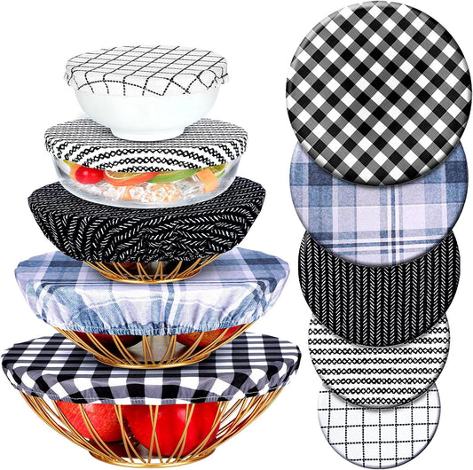 Patelai 10 Pcs Reusable Stretch Bowl Covers - Secure & Fresh!