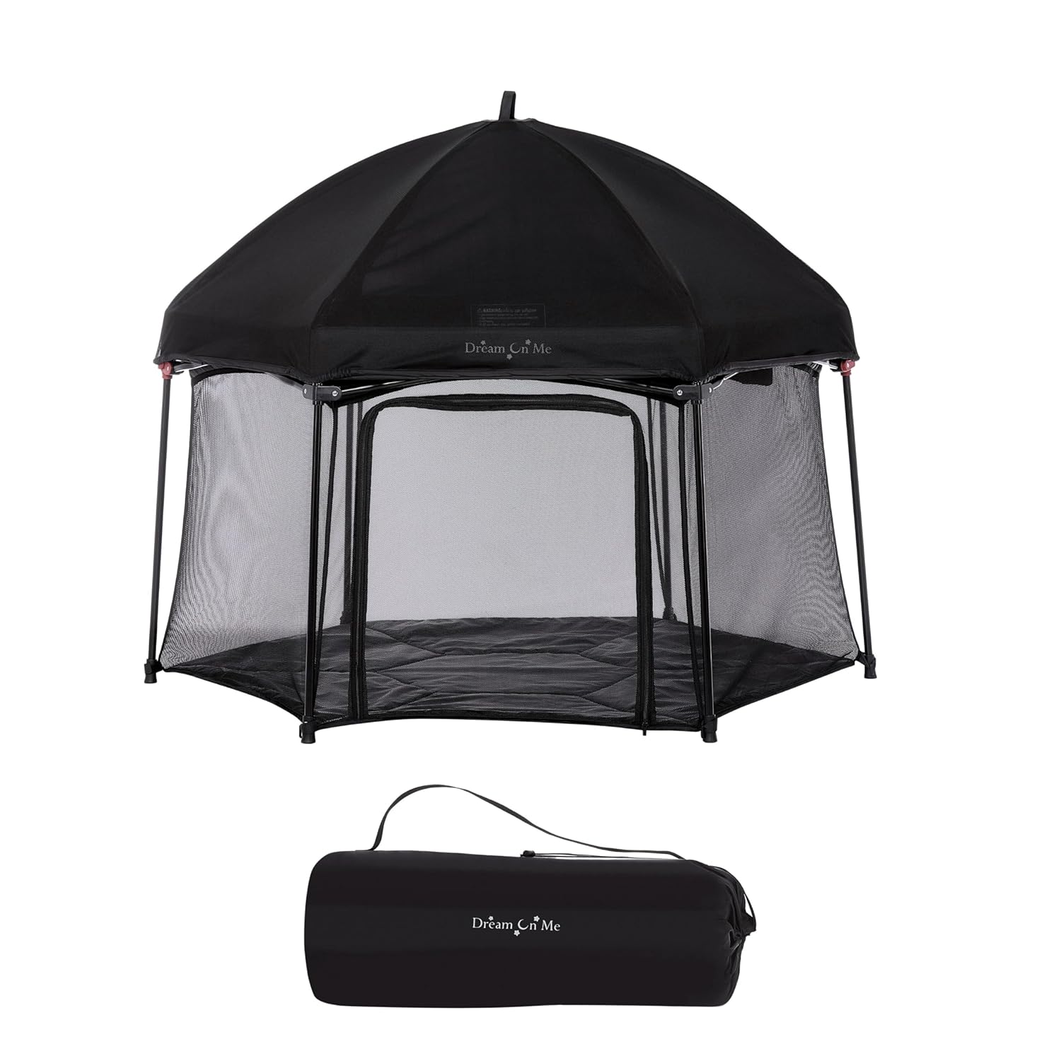 Dream On Me Onyx Canopy Playpen: Portable Comfort