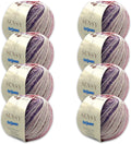 Sensy OriJeans Cotton Yarn 8-Skein Set (Purple Sunset) - Soft