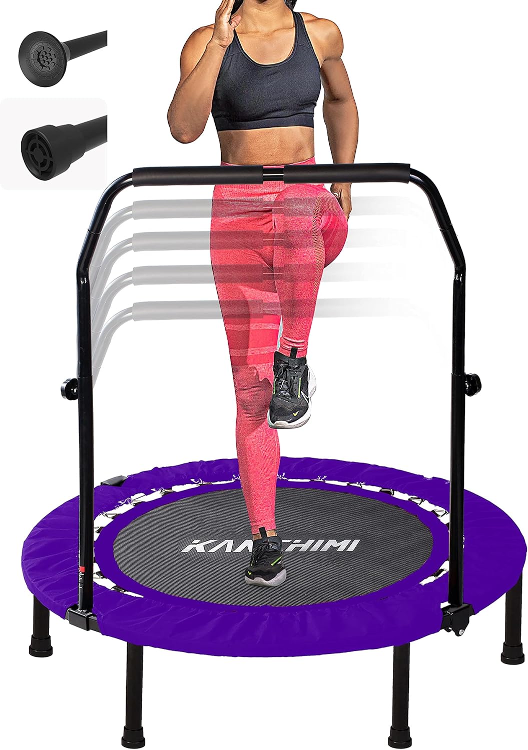 Kanchimi 40in 48in Folding Mini Fitness Indoor Rebounder Trampoline