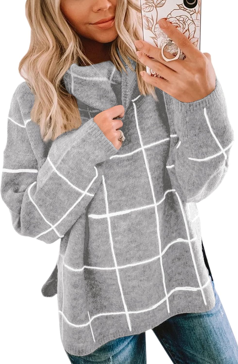 Stylish ECOWISH Women Fall Pullover Sweater for Cozy Days