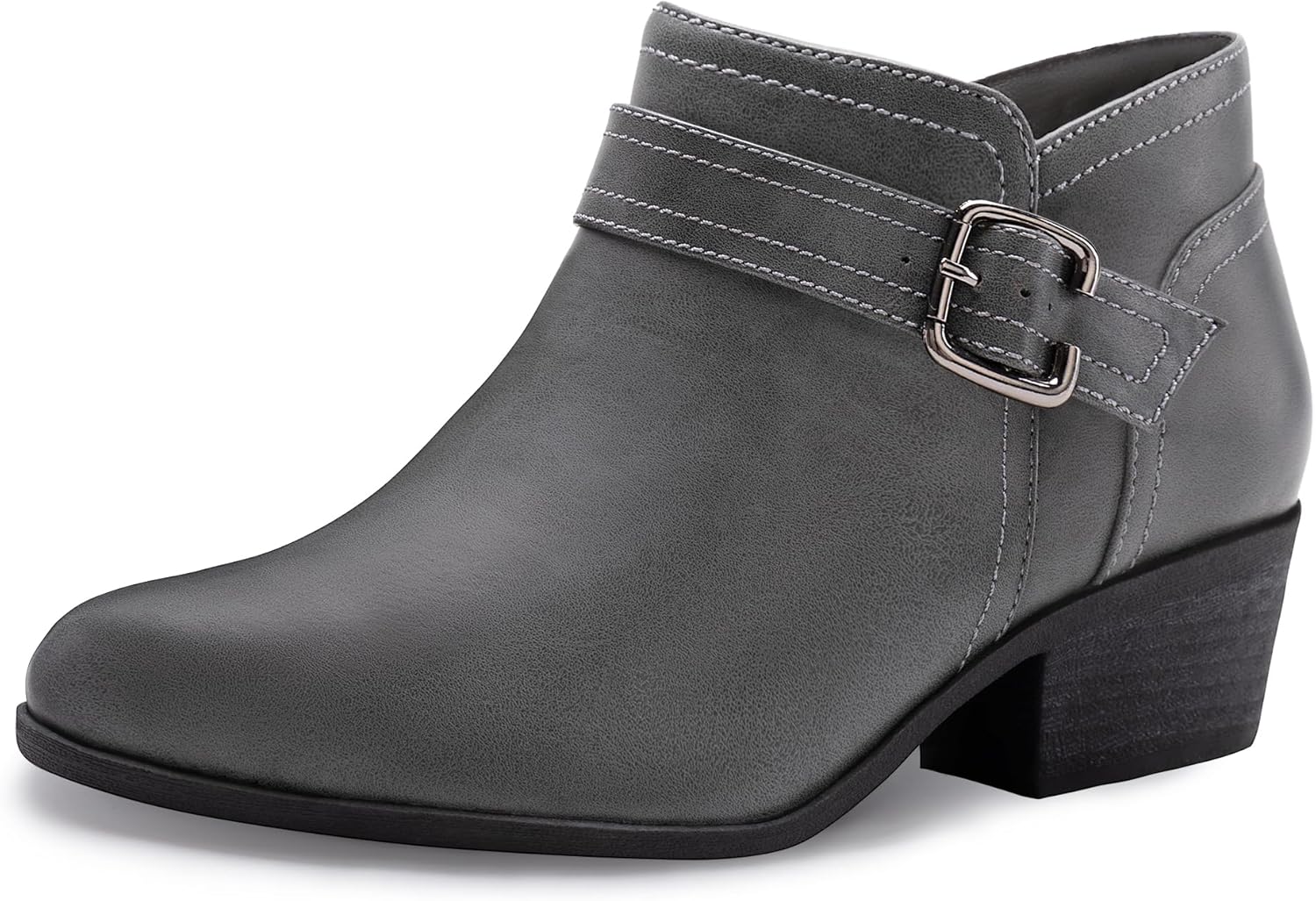 Athlefit Women's Chunky Low Heel Ankle Boots for Every Occasion