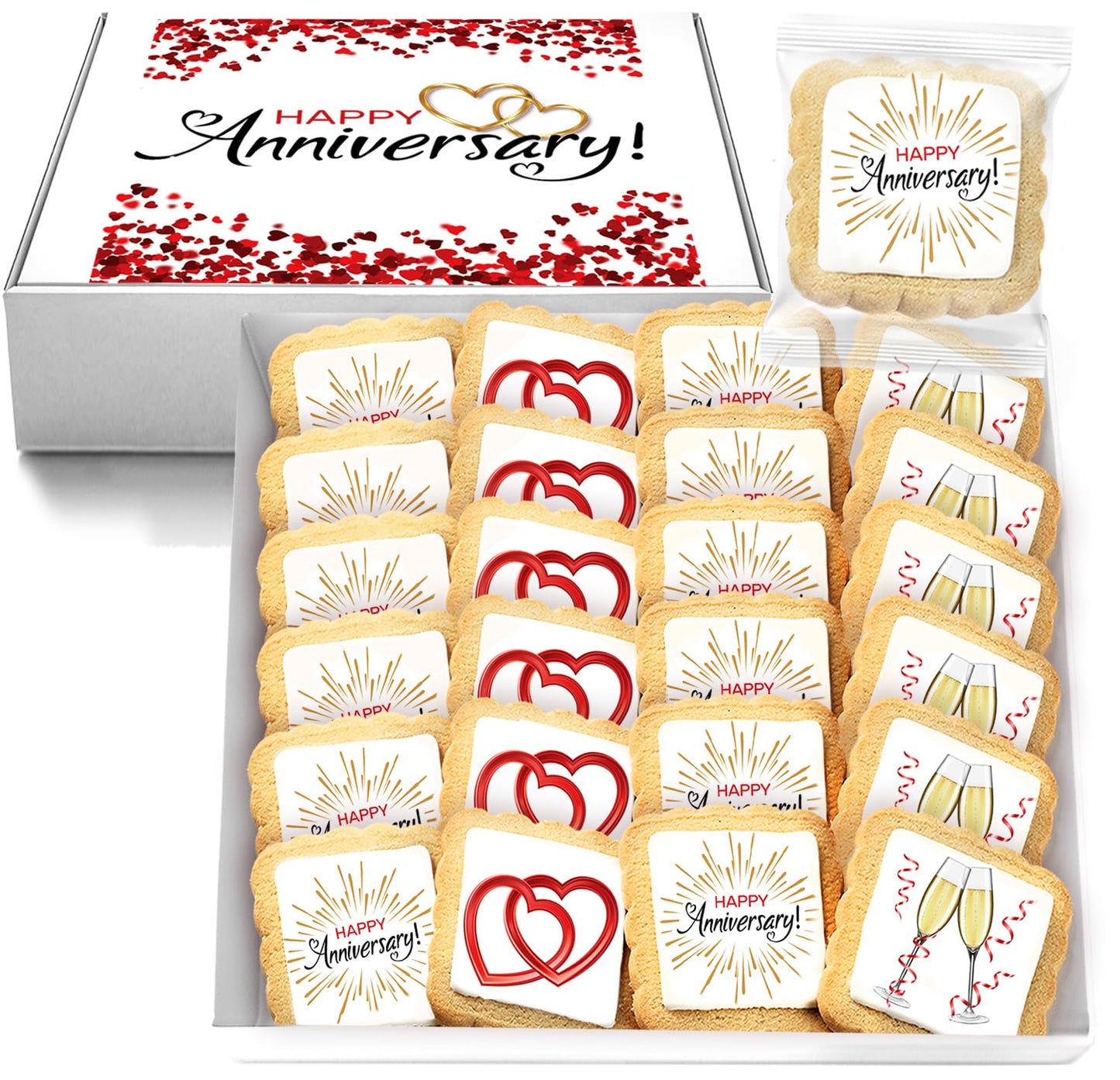 Happy Anniversary Cookies Party Favors for Special Celebrations