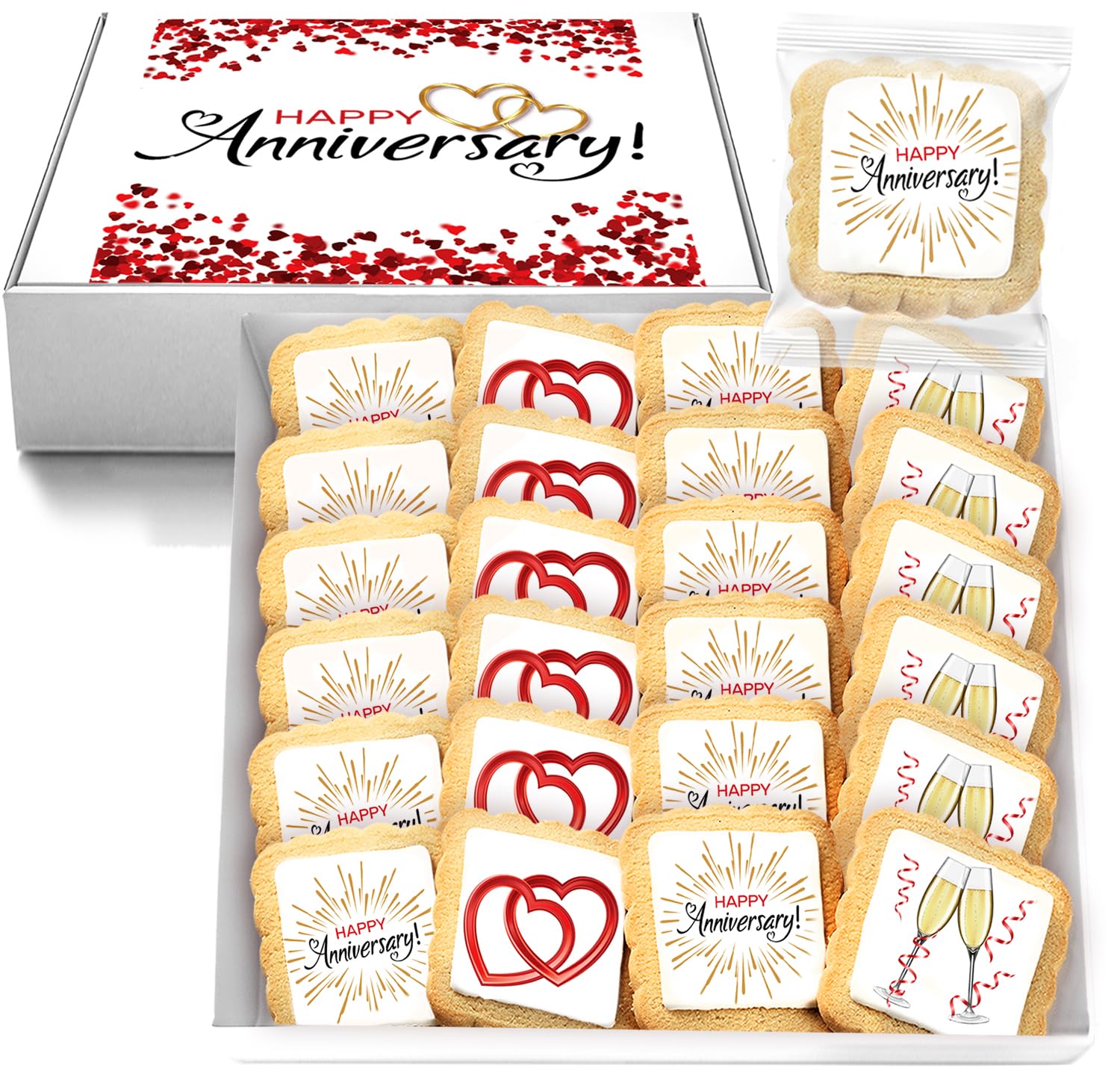 Happy Anniversary Cookies Party Favors for Special Celebrations