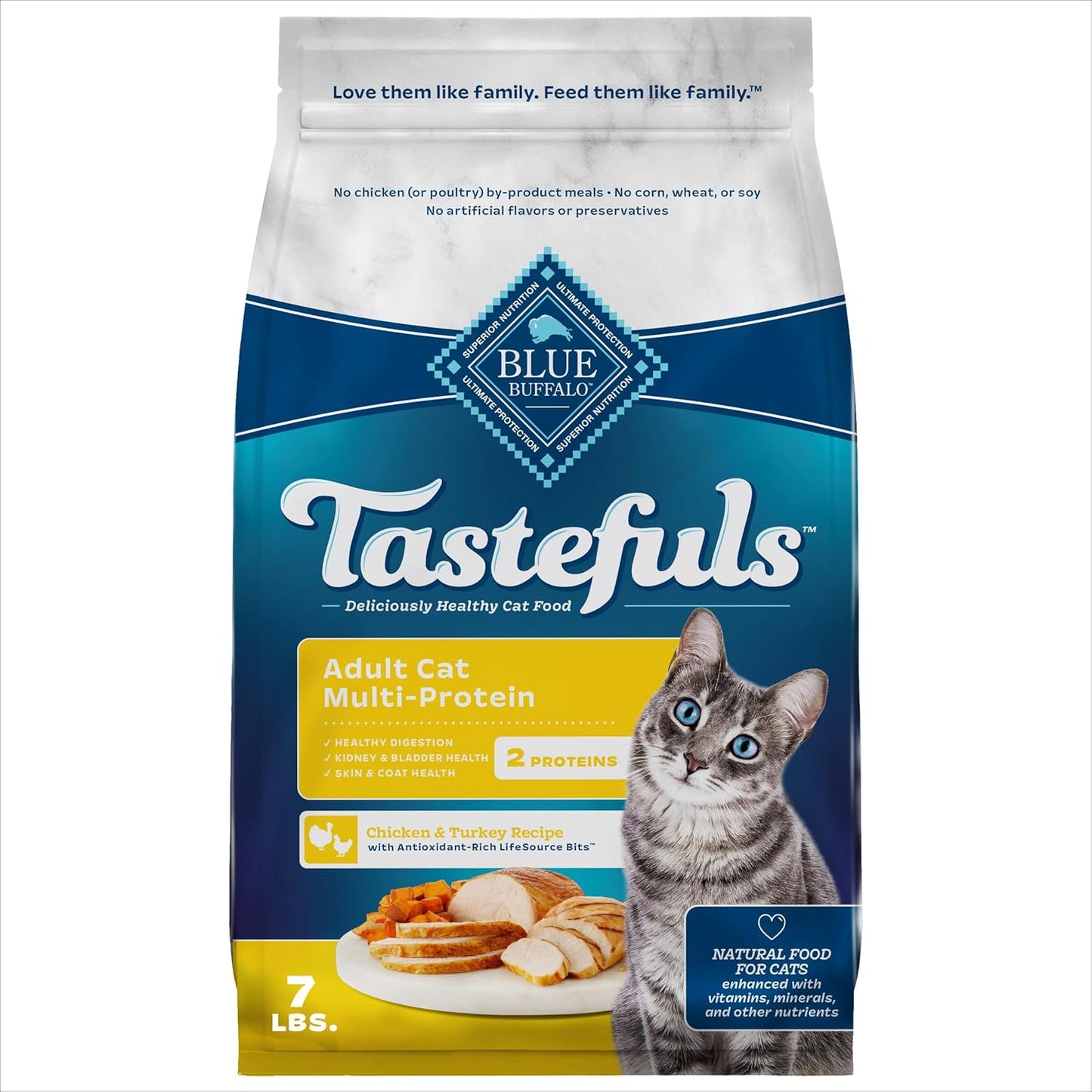 Blue Buffalo Tastefuls Multi-Protein Cat Food for Adult Cats