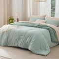 Bedsure King Size Comforter Set, Reversible Sage Green - All-Season