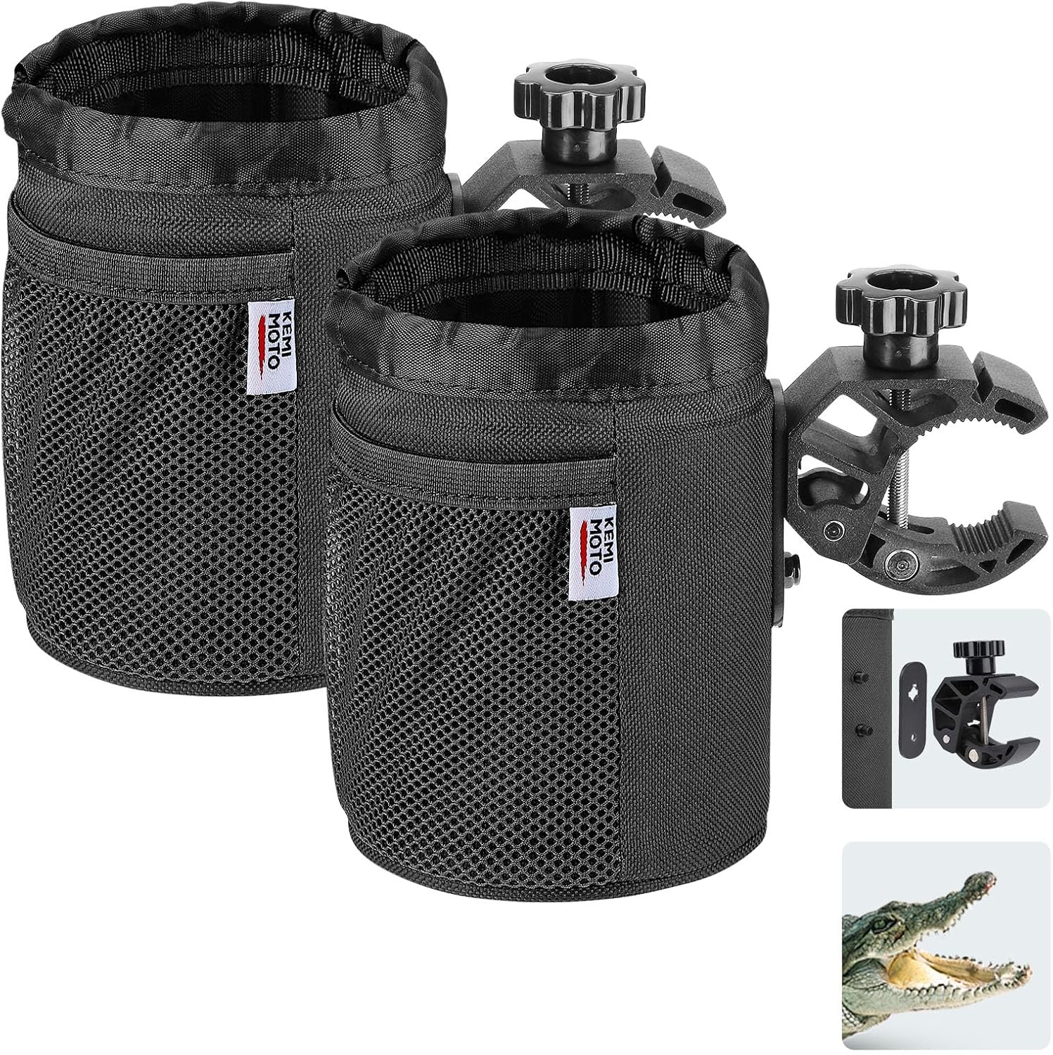 KEMIMOTO Motorcycle Cup Holder - Universal Drink Holder for Bikes