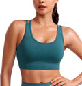 Seamless Strappy Longline Sports Bra - Medium Support Scoop Neck