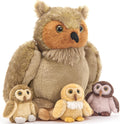 Tezituor 4-in-1 Owl Stuffed Animals Set 20 in Plush Mommy with 3