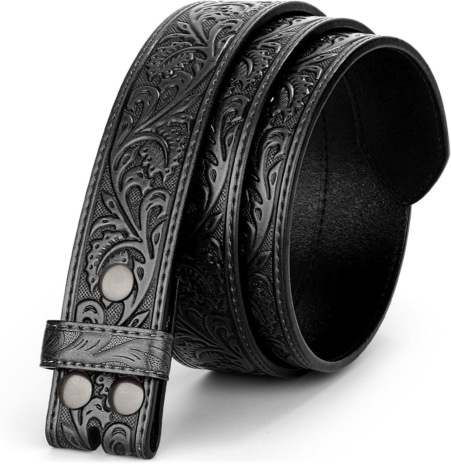 Western Leather Belt Strap for Men Women Cowboy Cowgirl Style