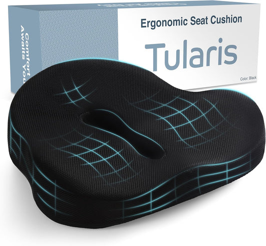 XL Pressure Relief Seat Cushion for Long Sitting Comfort