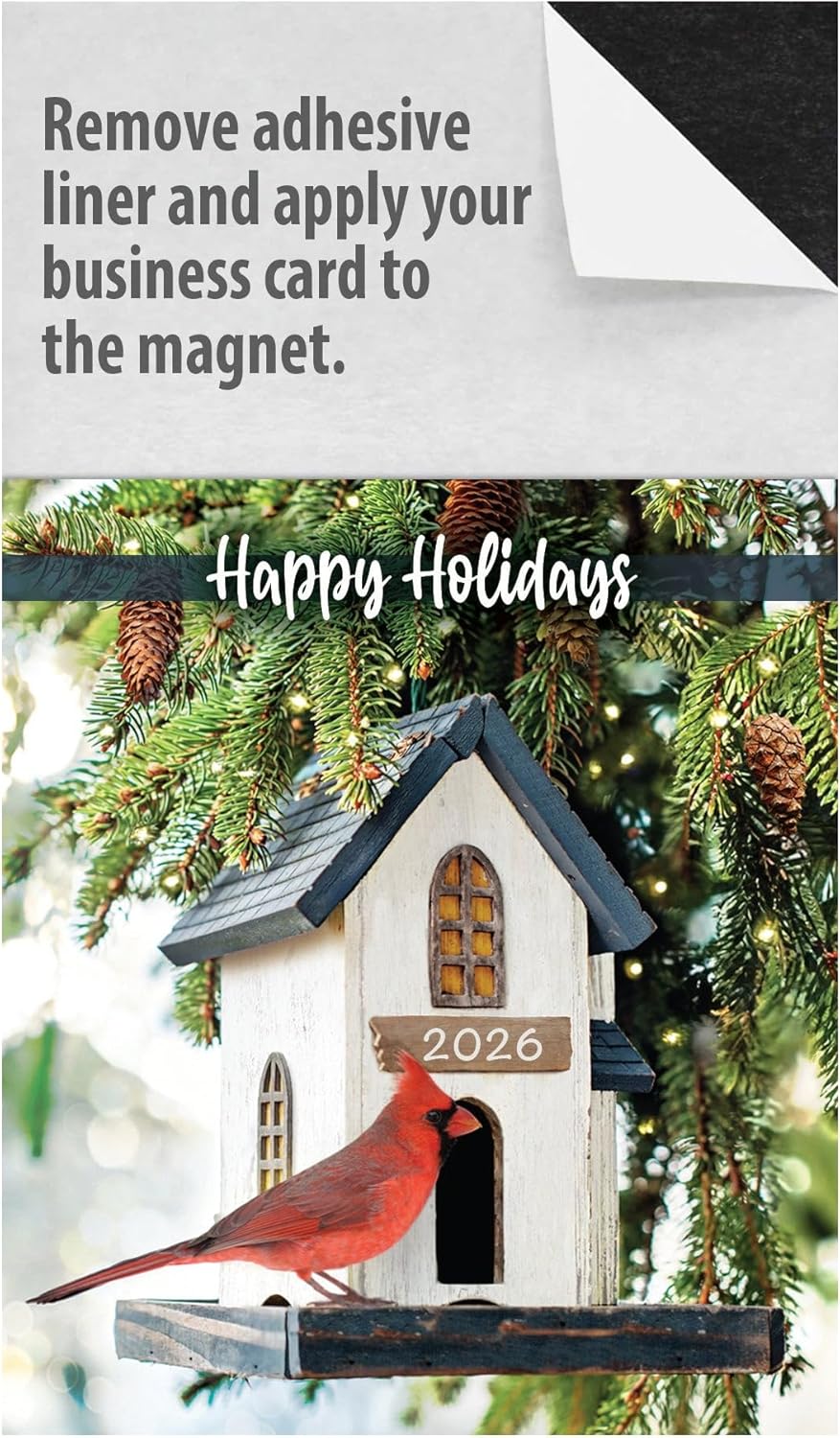 2026 Peel and Stick Magnetic Business Card Calendars for Marketing