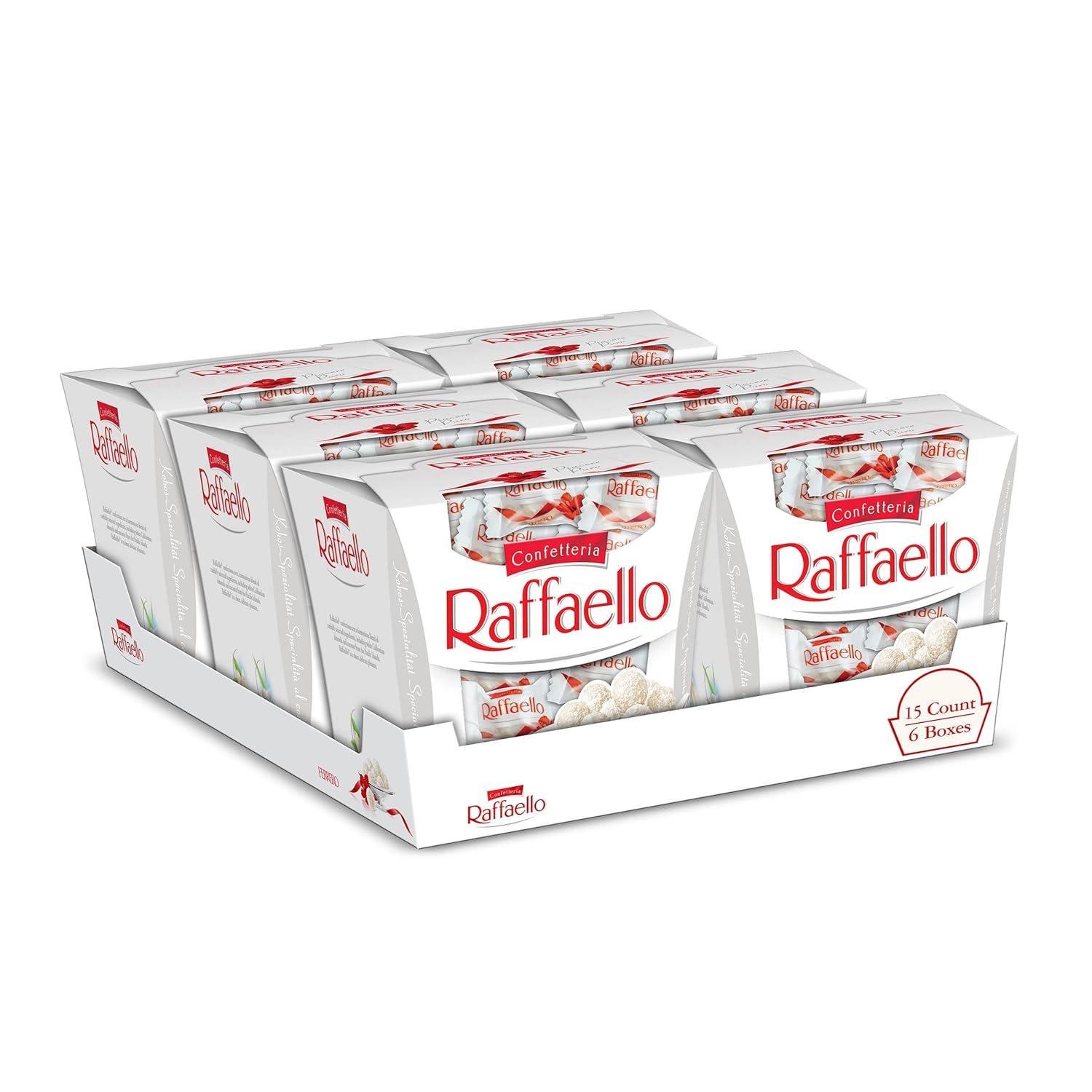 Raffaello Gourmet White Almond Coconut Confections 6 Pack