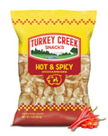 Turkey Creek Hot & Spicy Chicharrones Fried Pork Rinds - Bold Crunch