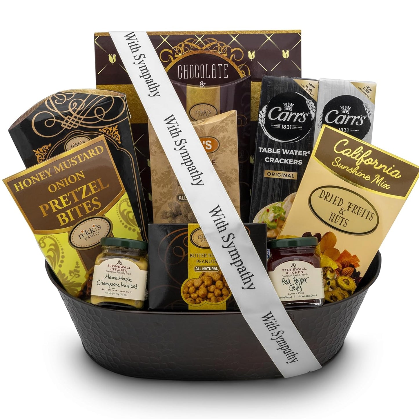 Sympathy Gift Basket for Loss of Loved One - Gourmet Delights