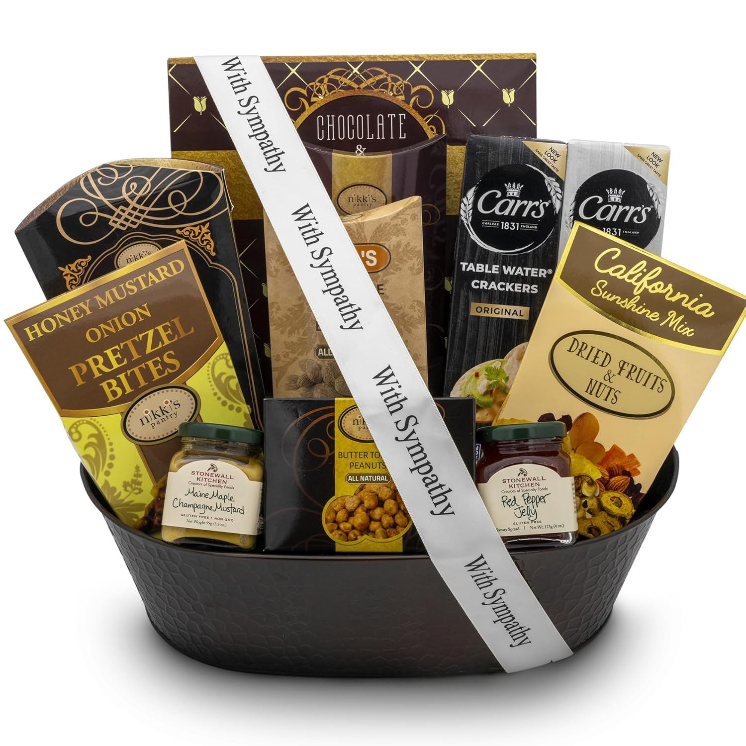 Sympathy Gift Basket for Loss of Loved One - Gourmet Delights