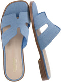 CUSHIONAIRE Voyage Cutout Strap Slides for Women - Comfortable all-day