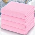 Luxurious Pink Bath Towels Set of 4 - Soft & Quick Dry
