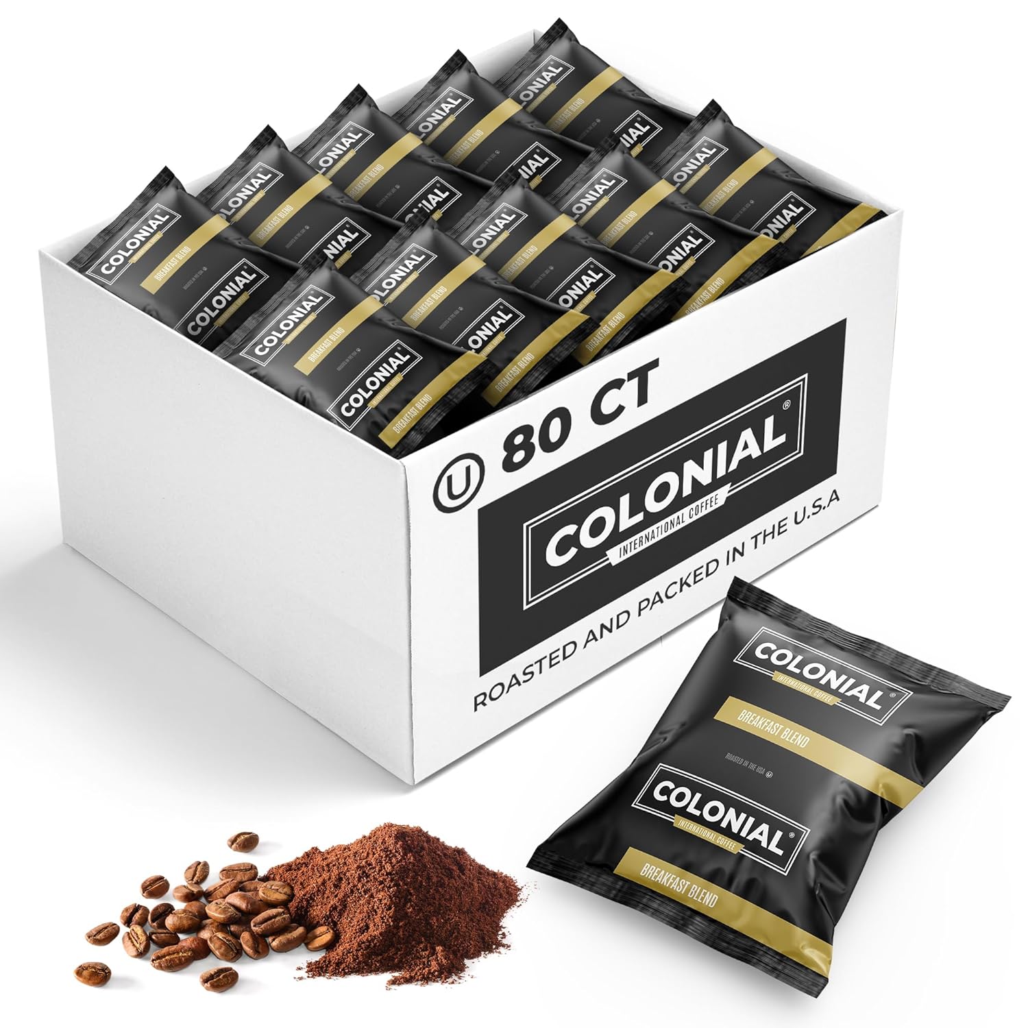 Colonial Coffee 80 Count Single Pot Packets for Perfect Brews