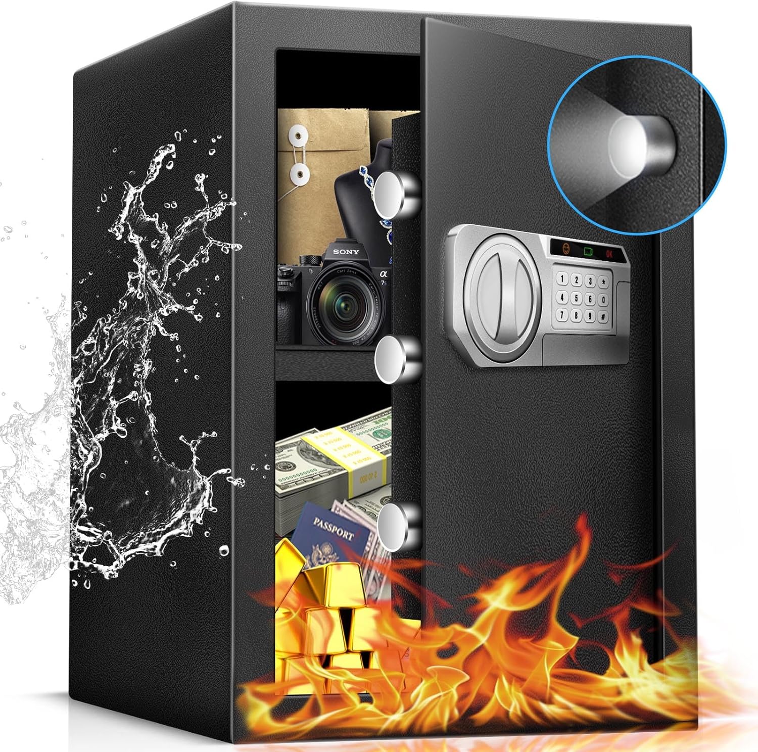 2.5 Cu Ft Safe Box for Home Documents - Secure Your Valuables