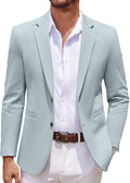 Men's Casual Knit Blazer Two Button Slim Fit Lightweight Jacket