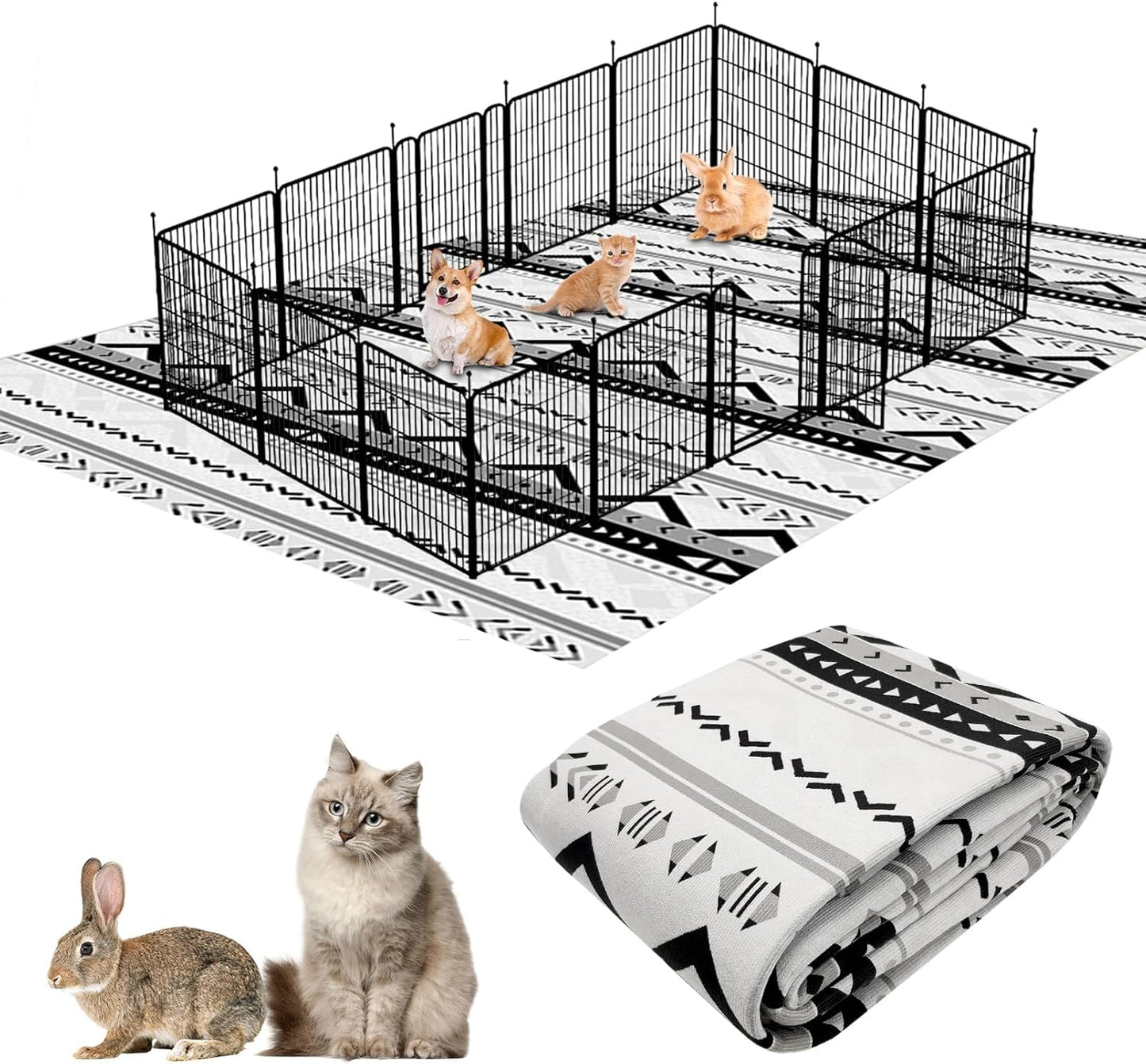 BNOSDM Extra Large Cage Liners for Rabbits - Washable Bunny Mat