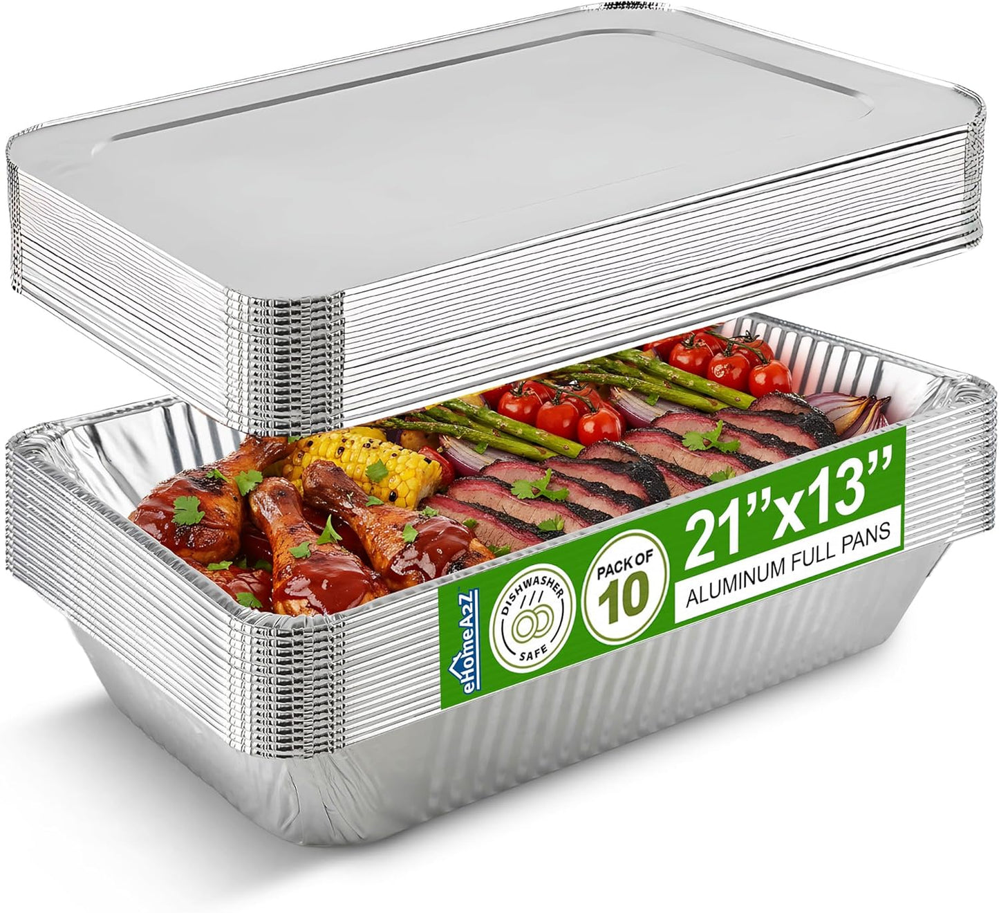 EHOMEA2Z Large Aluminum Pans with Lids for Cooking and Catering