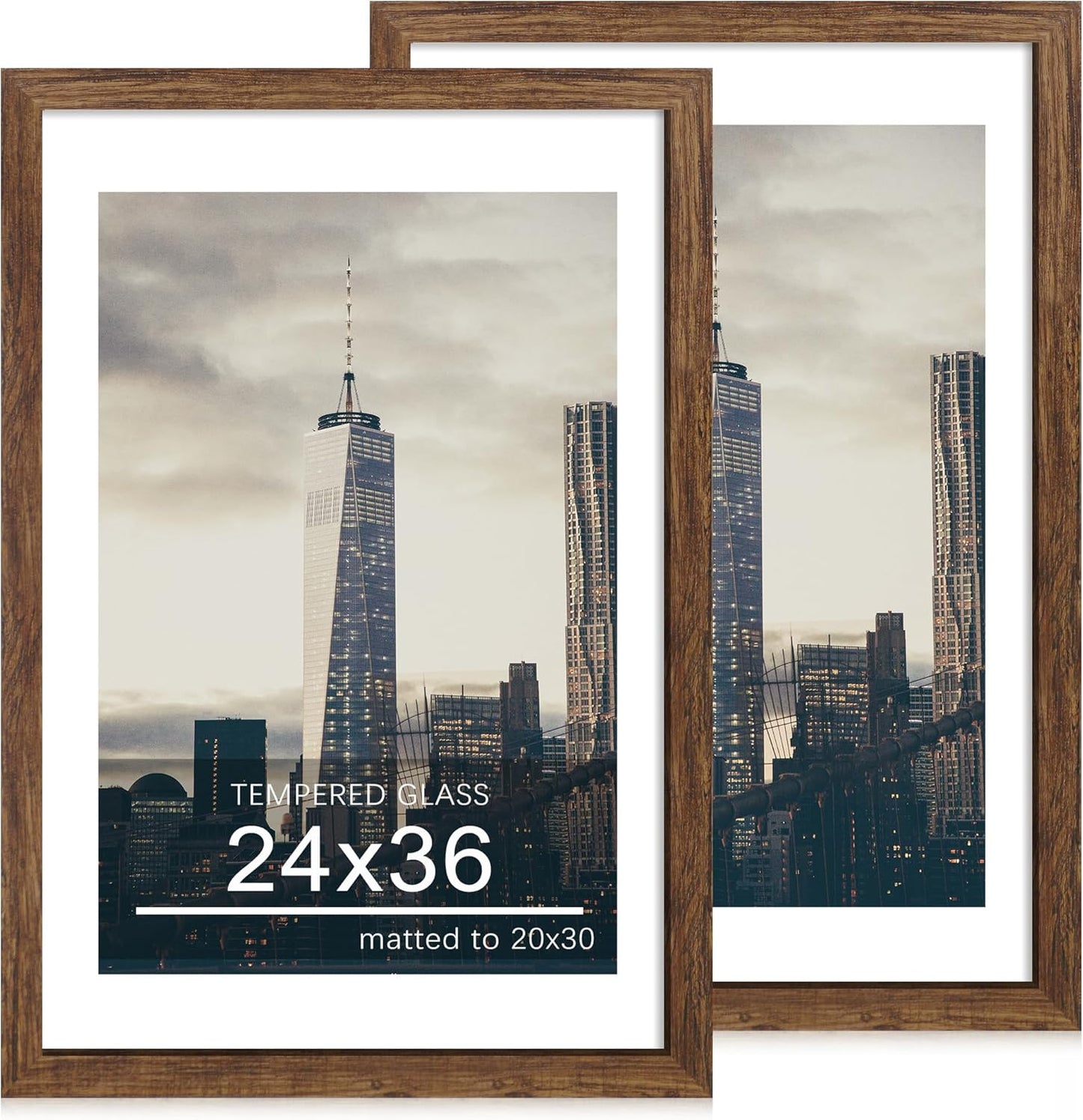 24x36 Poster Frame Set of 2 for Rustic Wall Art Display