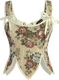 Scarlet Darkness Renaissance Corset Top - Floral Lace Up Bustier Shoes