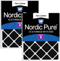 Nordic Pure 16x25x1 Carbon Pleated Odor Reduction Filters - 2 Pack