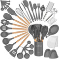 Silicone Cooking Utensils Set 43Pc - Complete Heat Resistant Kitchen