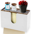 Trifold Paper Towel Dispenser Bamboo Holder - Touch-Free, Wall