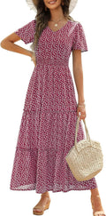 Zattcas Womens 2025 Long Summer Dress - Flattering Boho Maxi Dress