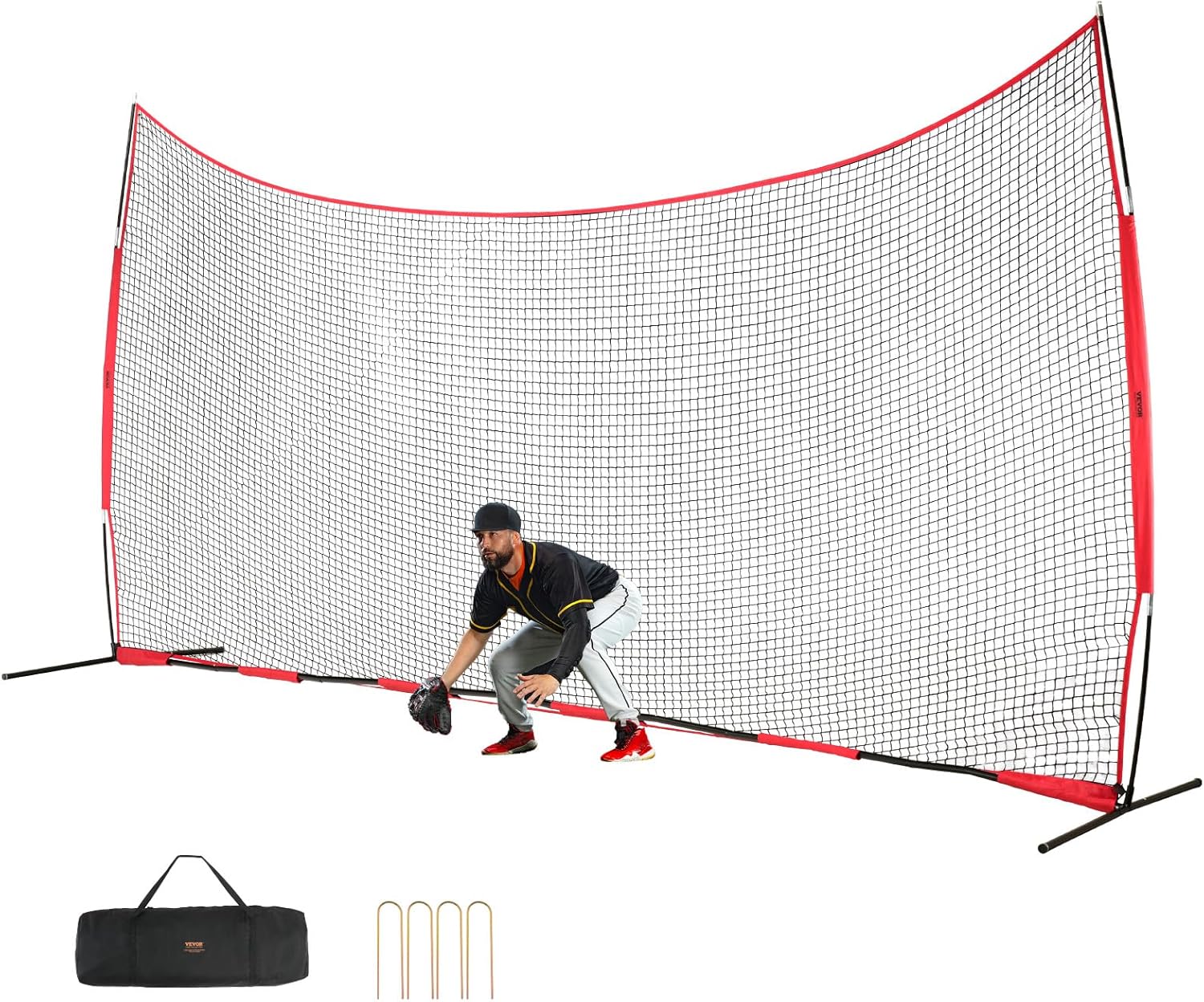 VEVOR 20x10ft Barricade Backstop Net for Multi-Sport Training