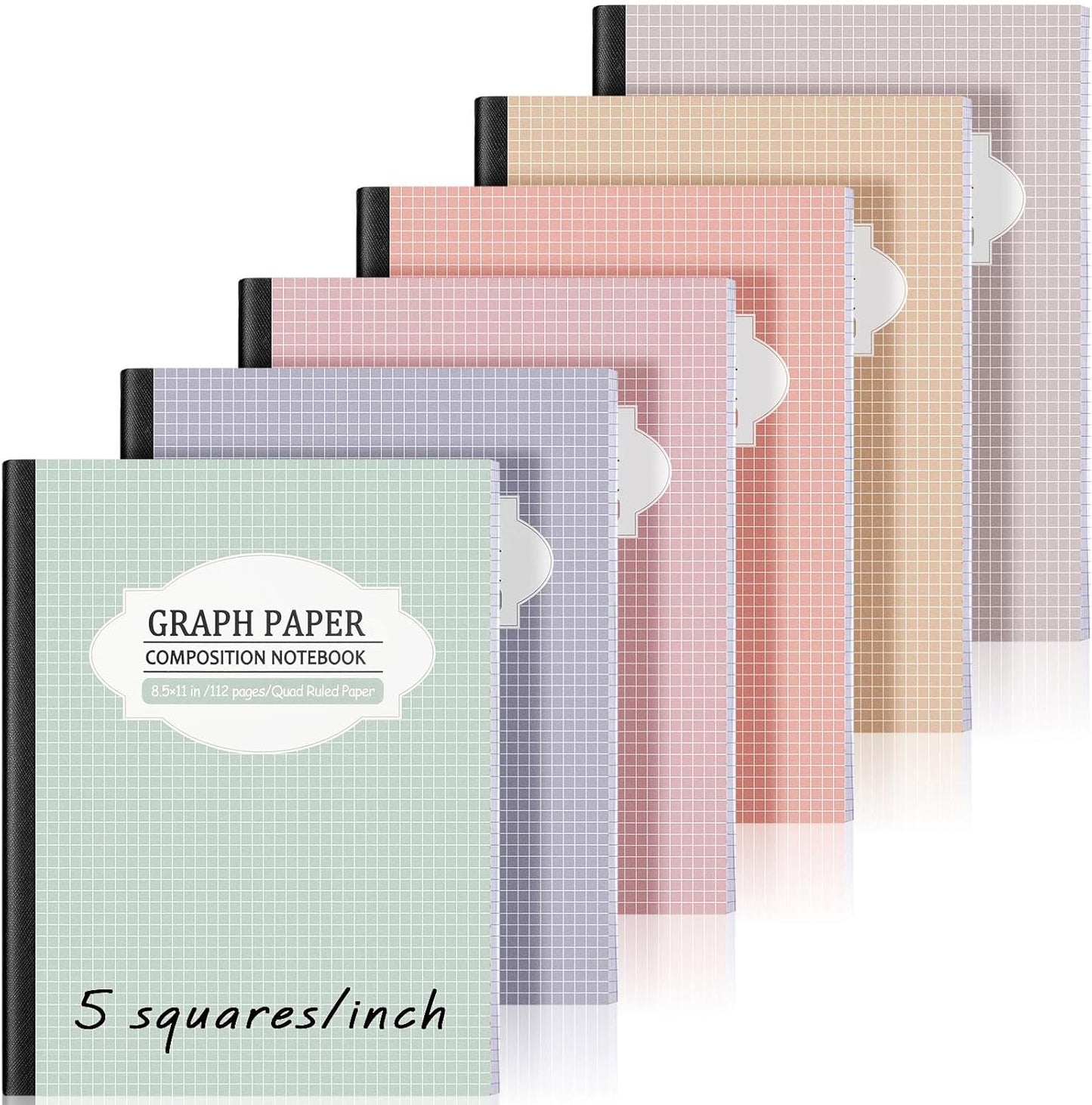 Glenmal Quad Ruled Math Notebook 8.5x11 - 56 Sheets for Engineering Work (Dreamy)