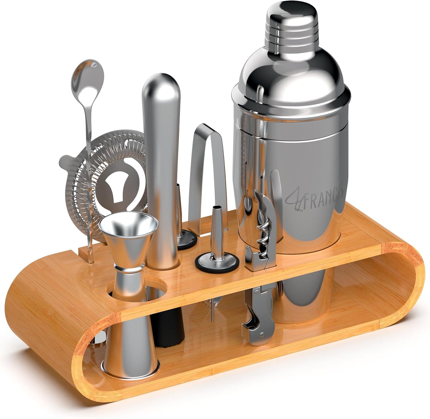 G Francis Bartender Kit: 10 Tools for Perfect Cocktails