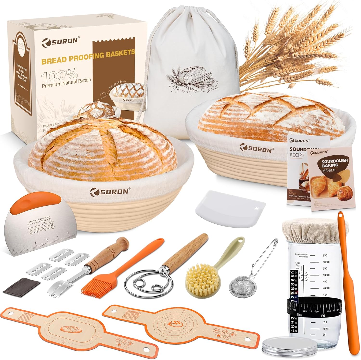 SORON Sourdough Starter Kit for Perfect Homemade Bread Baking